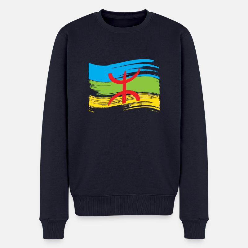 Drapeau Amazigh (Amazigh inside) - Pull Premium bio Homme - bleu marine