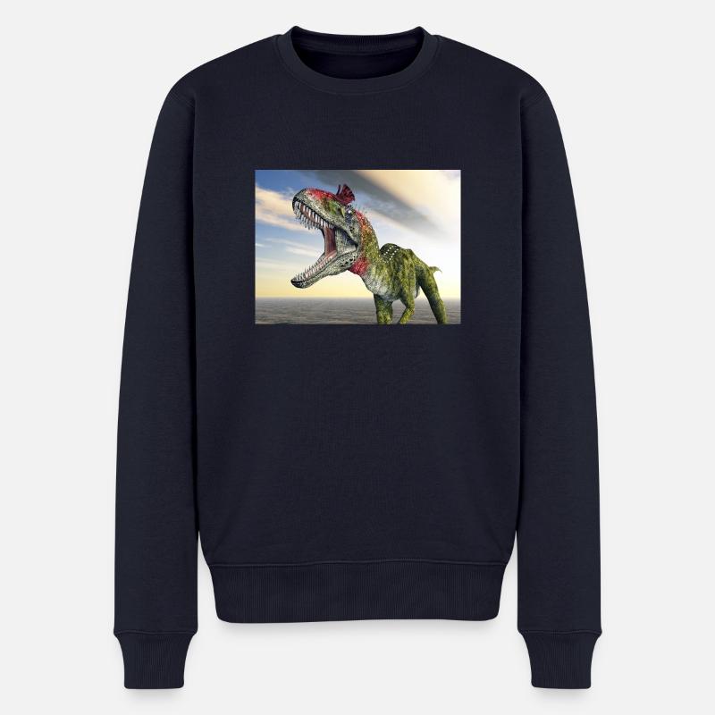 Dinosaurier Cryolophosaurus - Männer Premium Bio Pullover - Navy