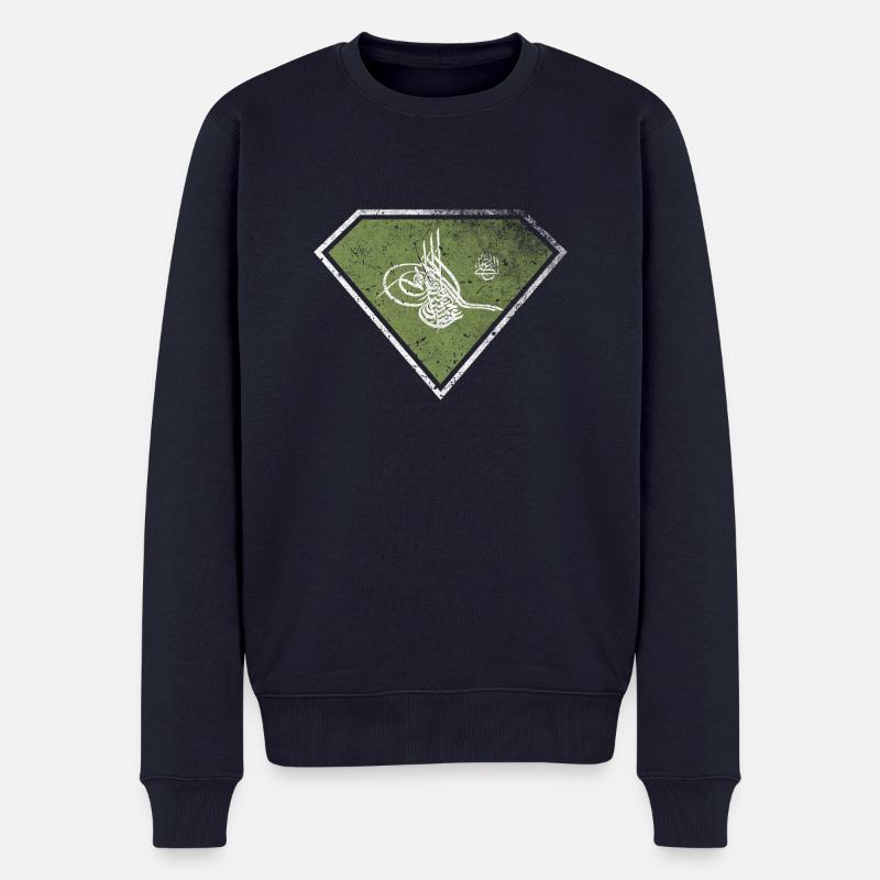 Tuğra - Männer Premium Bio Pullover - Navy