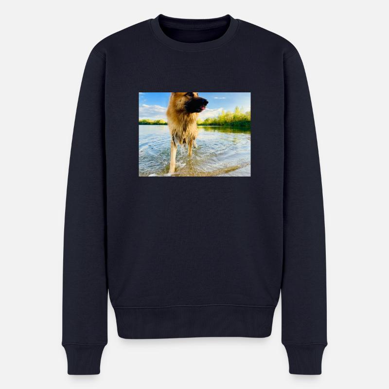 Altdeutscher Schäferhund - Männer Premium Bio Pullover - Navy
