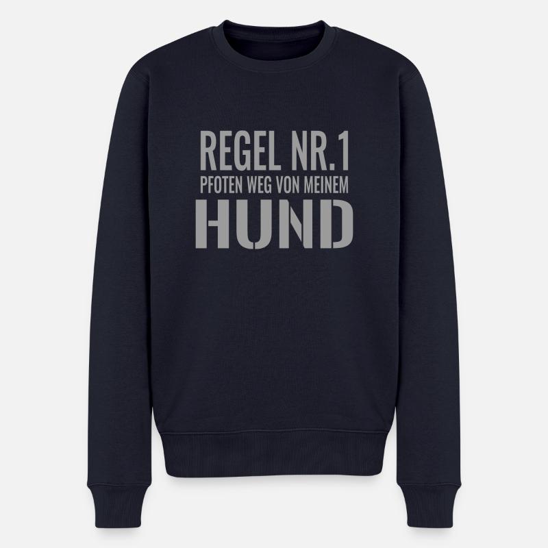 Hund Hundebesitzer Lustiger Spruch - Männer Premium Bio Pullover - Navy