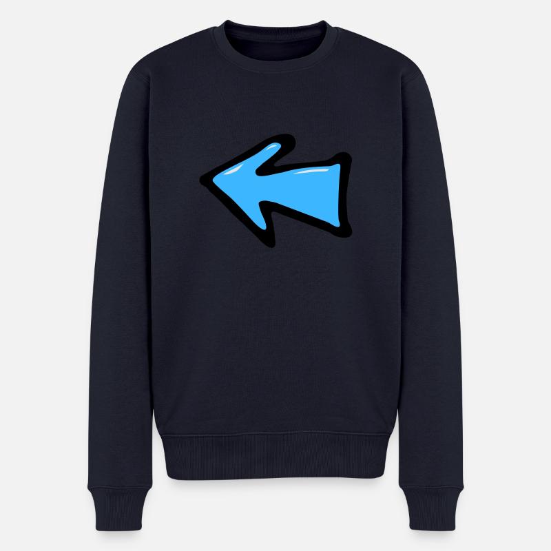 Punkt-Pfeil - Männer Premium Bio Pullover - Navy