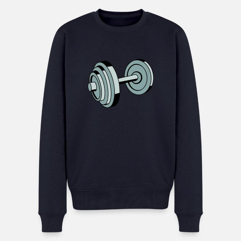 masterfitness_hantel_3fbg - Männer Premium Bio Pullover - Navy