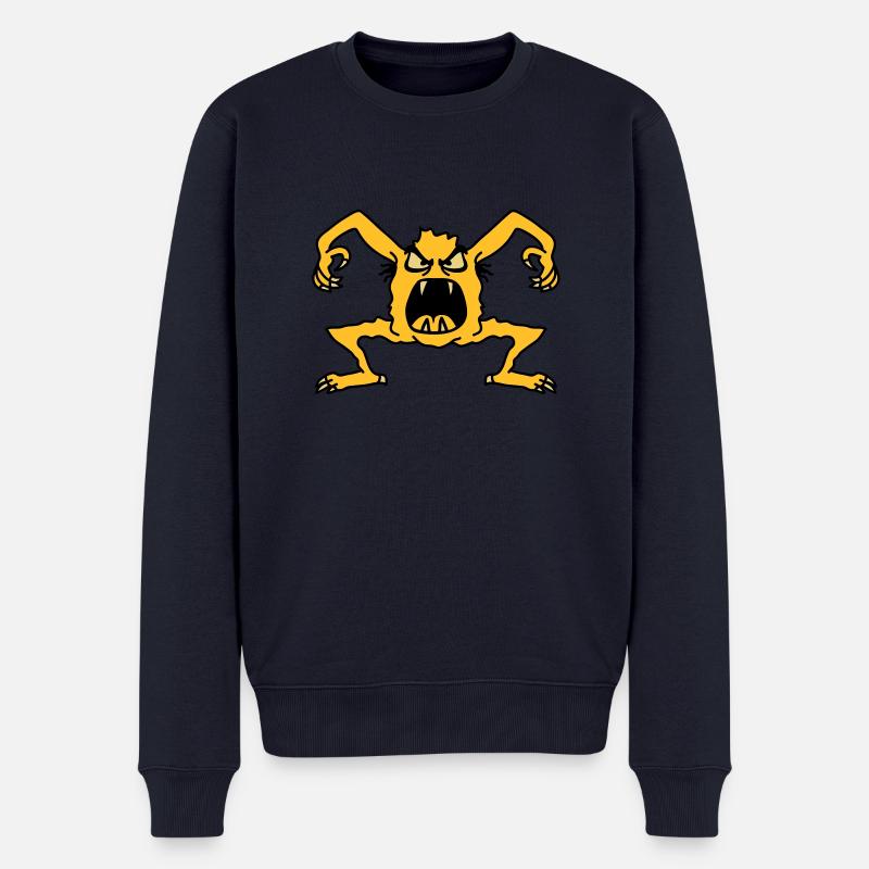 monster - Männer Premium Bio Pullover - Navy