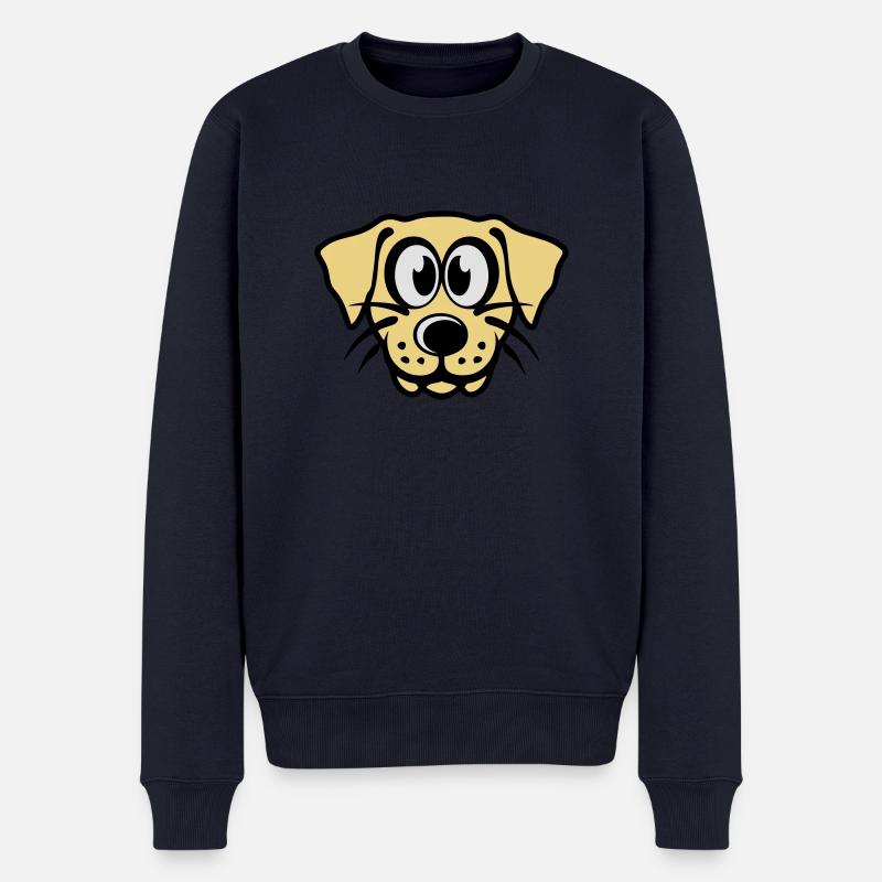 chien dessin animaux rigolo 2310 - Pull Premium bio Homme - bleu marine