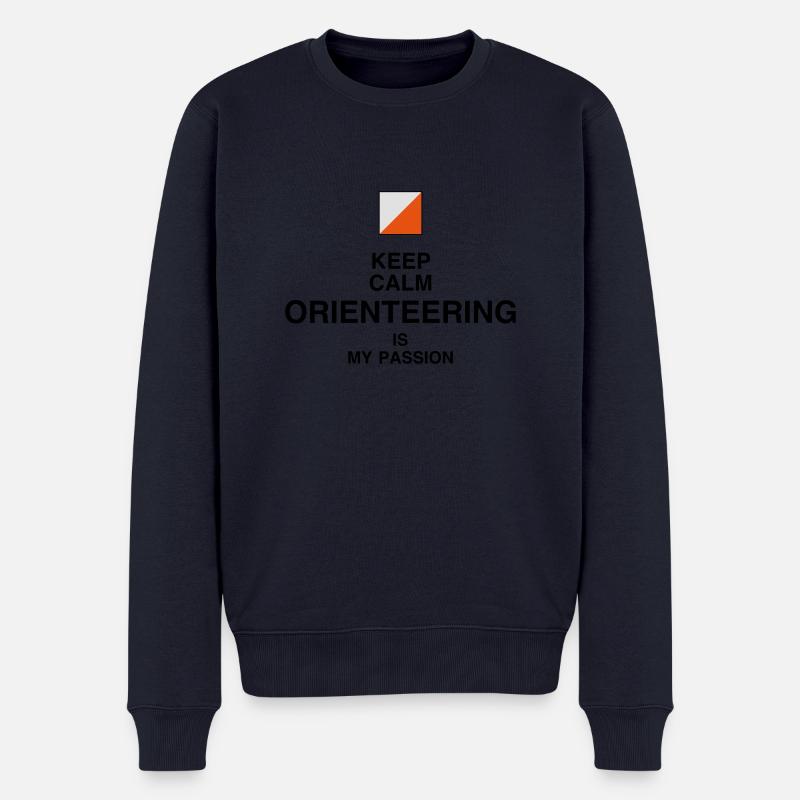Orienteering / Orienteer / Orientierungslauf - Männer Premium Bio Pullover - Navy