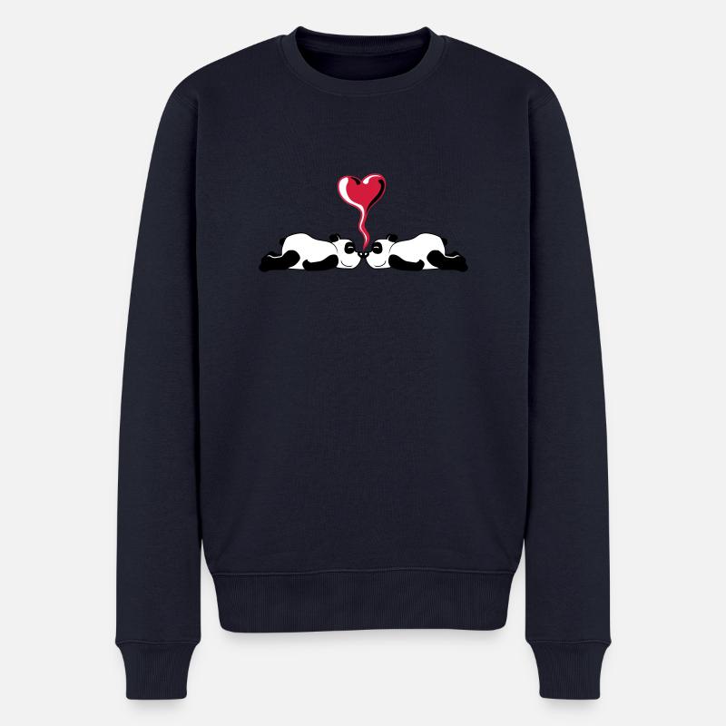 Pandabaers Heart 2 - Pull Premium bio Homme - bleu marine