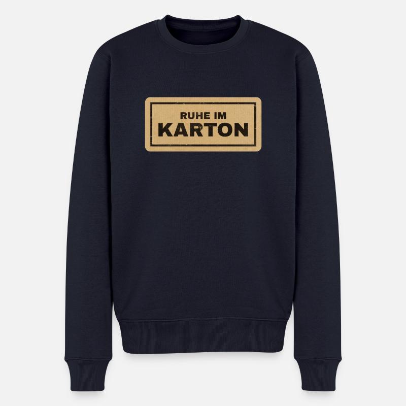 Ruhe im Karton - Männer Premium Bio Pullover - Navy