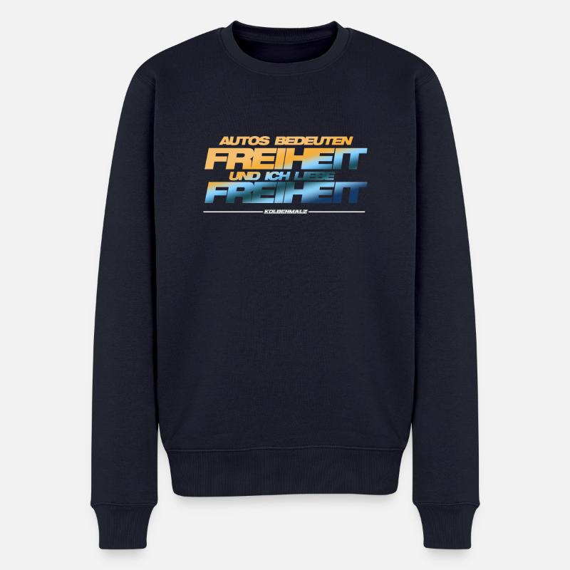 Autos Freiheit - Männer Premium Bio Pullover - Navy