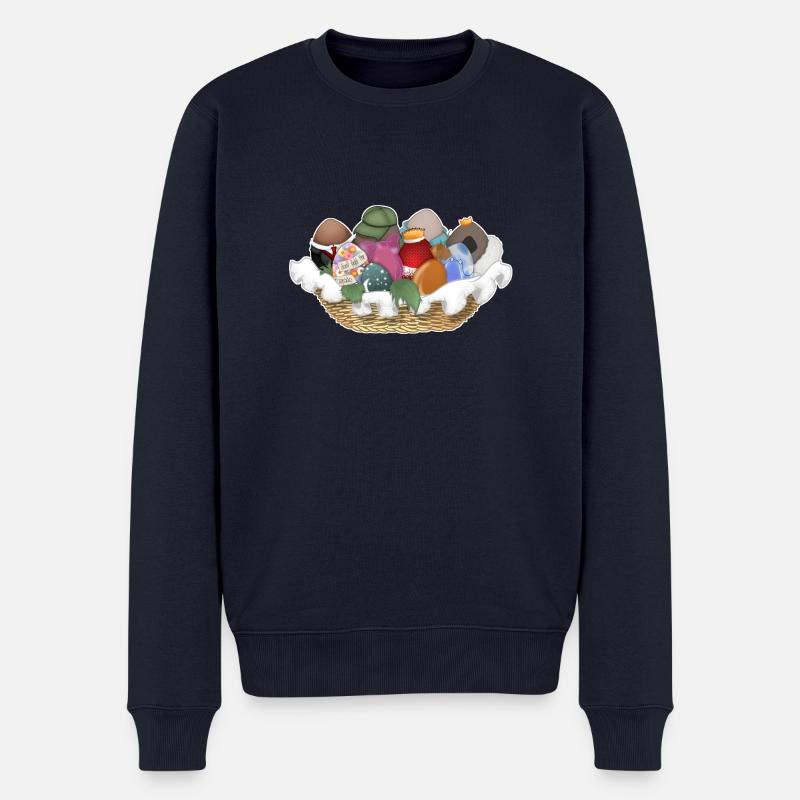 Tazz Gespräche | Osterotter-Eier - Männer Premium Bio Pullover - Navy