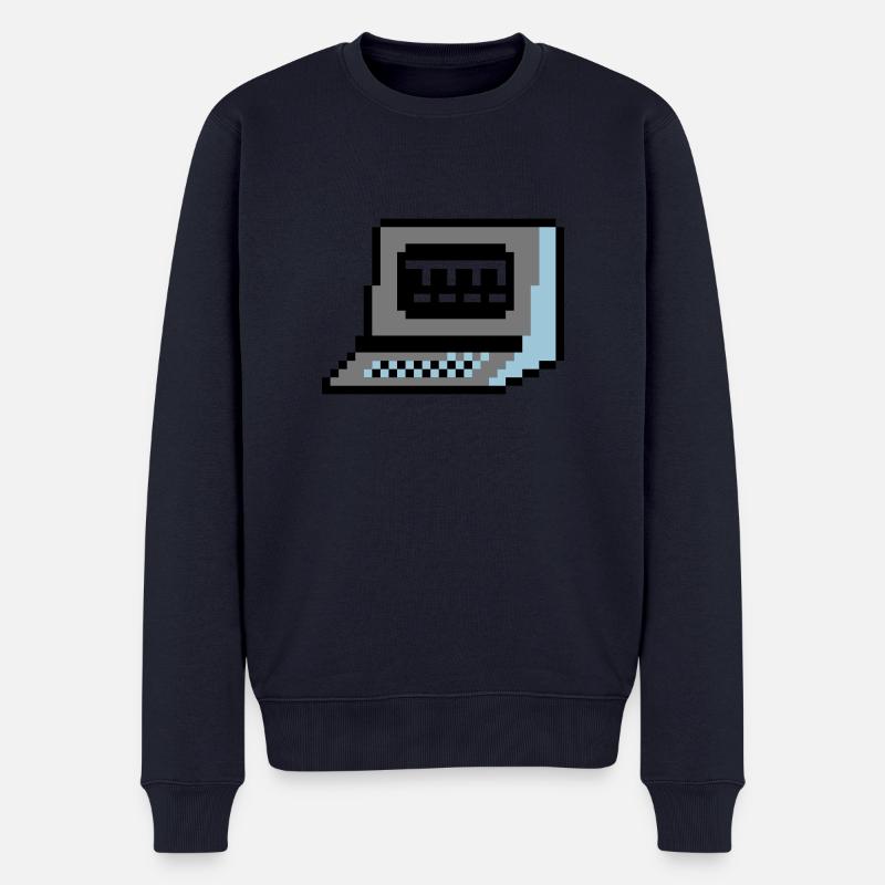 pixelComputer - Männer Premium Bio Pullover - Navy