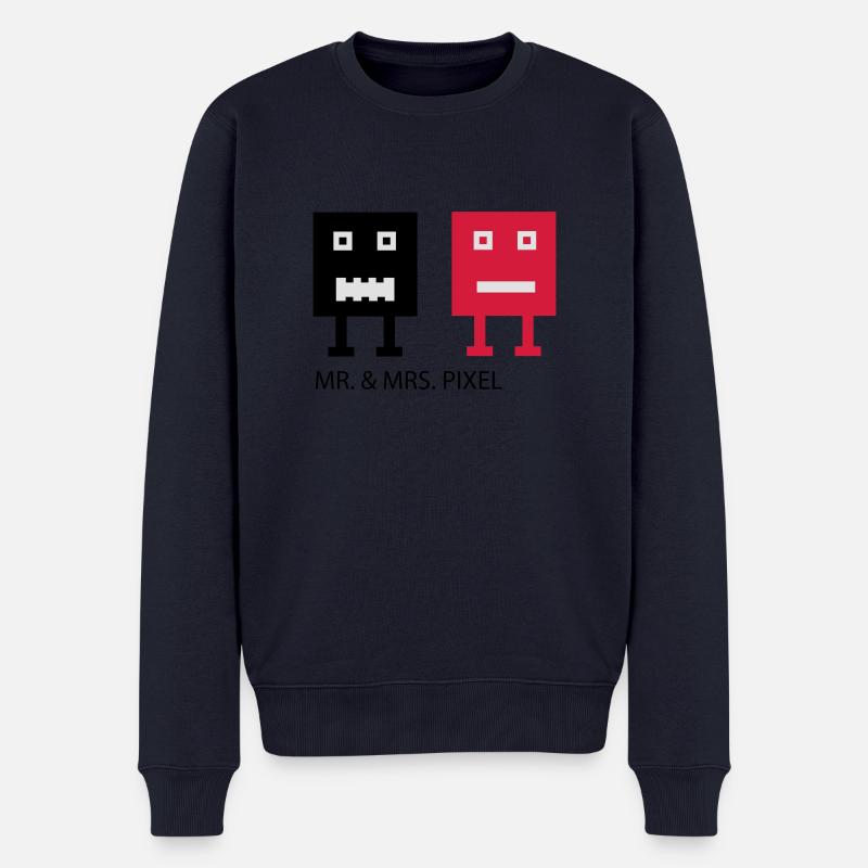 Mr & Mrs Pixel - Pull Premium bio Homme - bleu marine