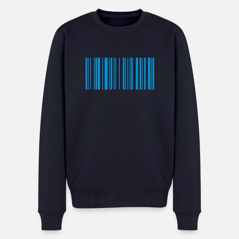BARCODE JULIA - Männer Premium Bio Pullover - Navy