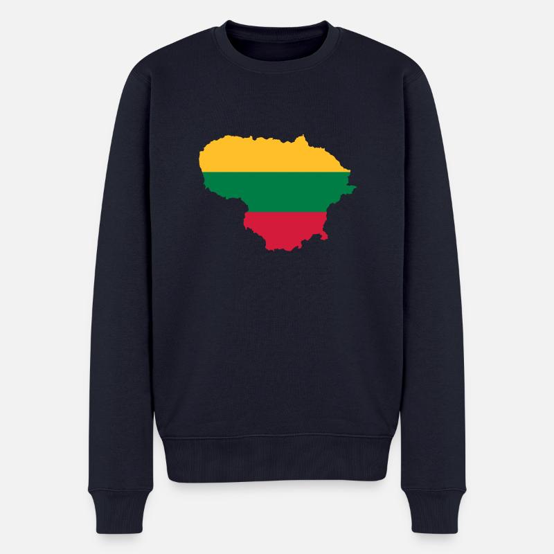 Litauen - Männer Premium Bio Pullover - Navy