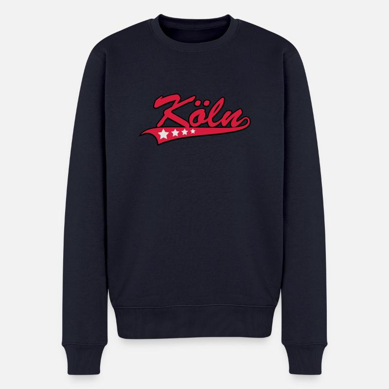 Köln - Männer Premium Bio Pullover - Navy