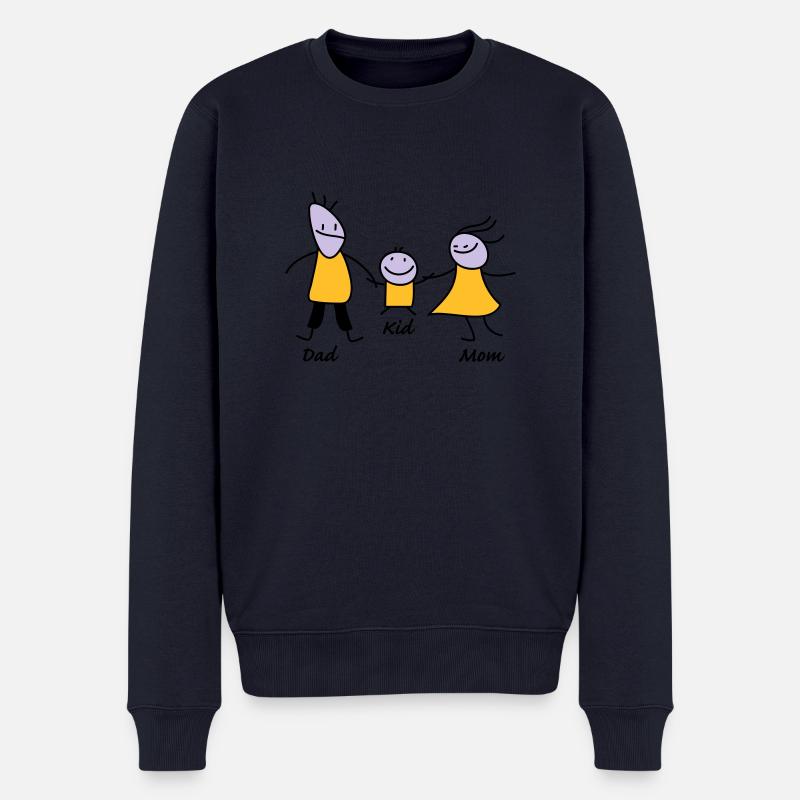 happy family - Männer Premium Bio Pullover - Navy