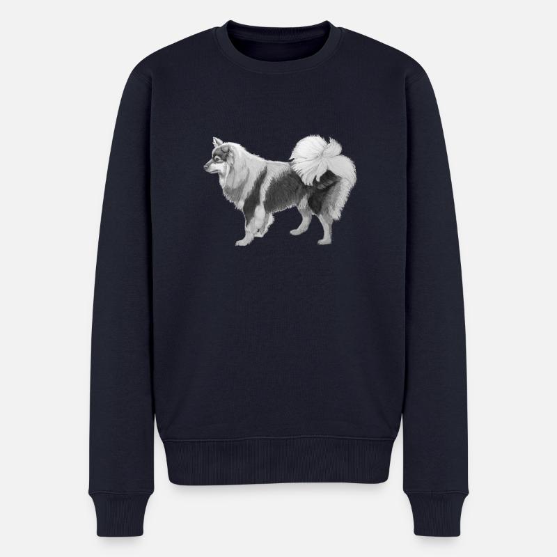 Finnischer Lapphund sh - Männer Premium Bio Pullover - Navy