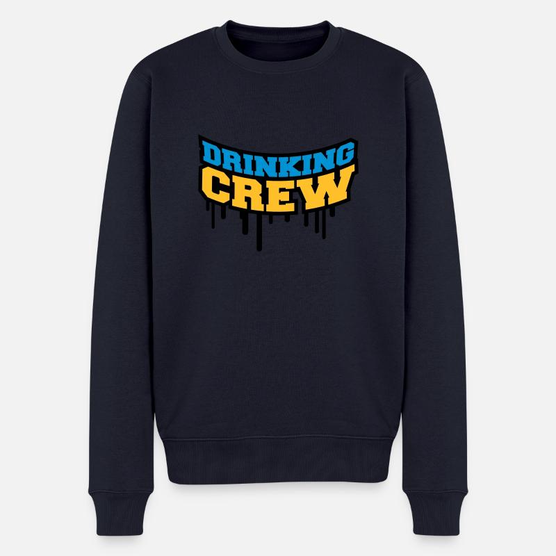 Drinking Crew Graffiti - Männer Premium Bio Pullover - Navy