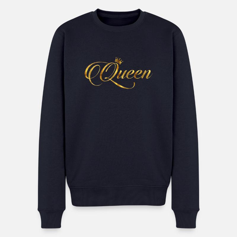 Königin - Männer Premium Bio Pullover - Navy