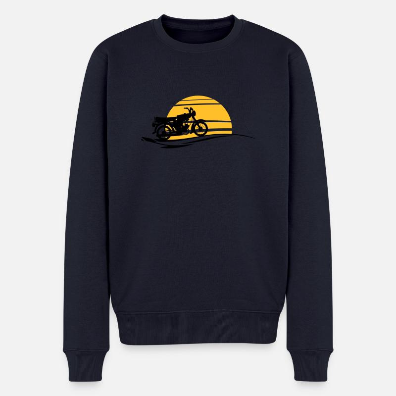 Fahrzeug - Simson Sonne - Männer Premium Bio Pullover - Navy