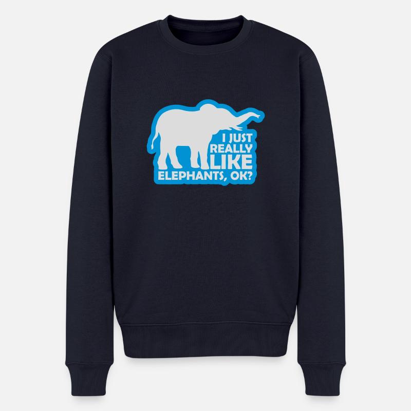 Dire vraiment comme des éléphants - Pull Premium bio Homme - bleu marine
