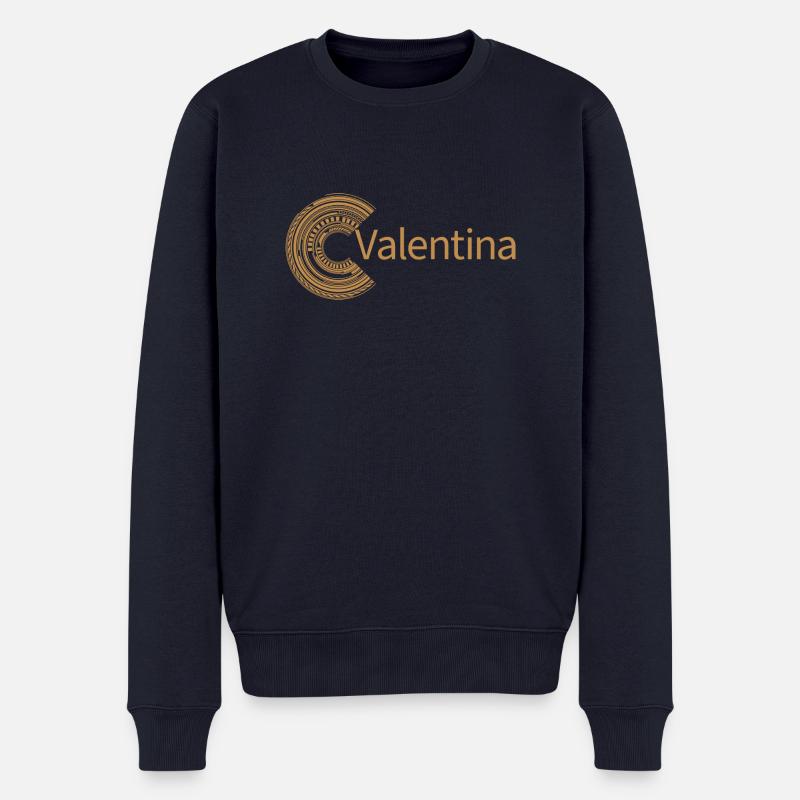 Für Valentina - Männer Premium Bio Pullover - Navy