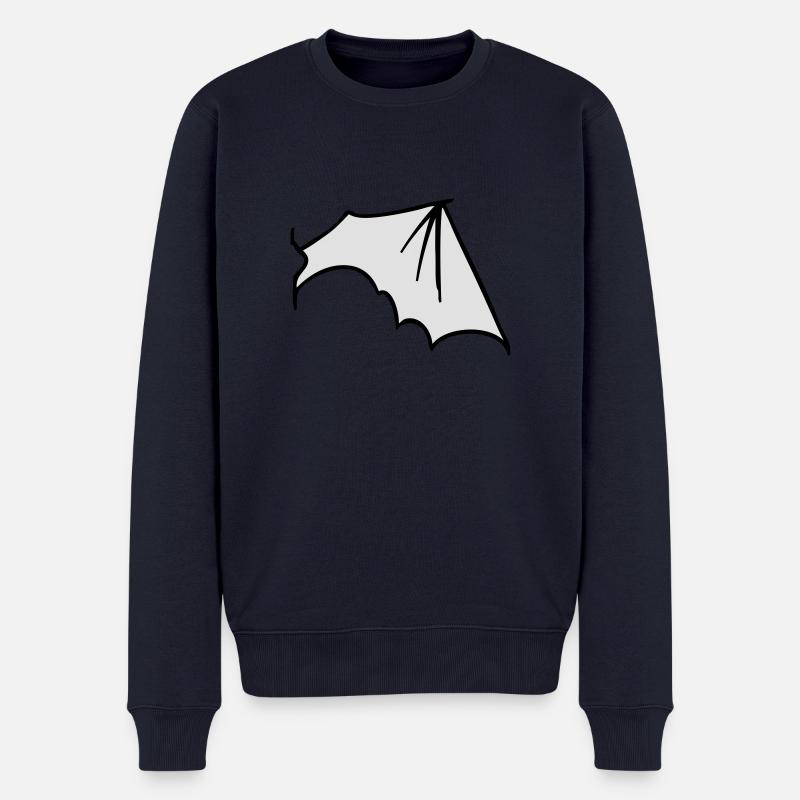 batwing_right - Männer Premium Bio Pullover - Navy