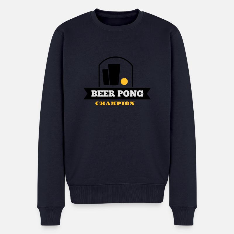 beer pong champion - Männer Premium Bio Pullover - Navy
