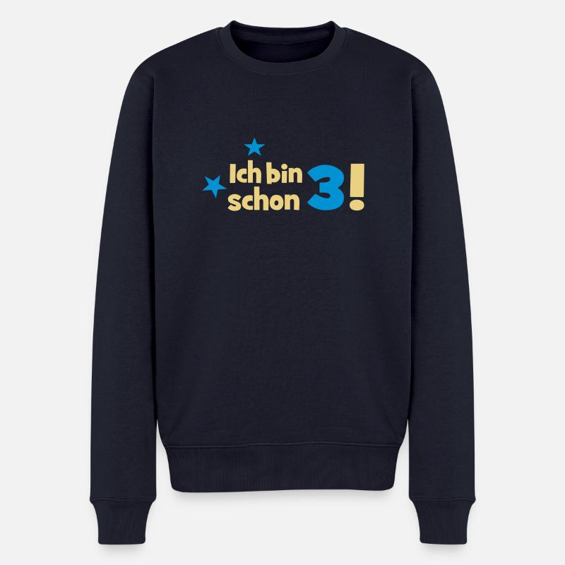 3 - Männer Premium Bio Pullover - Navy