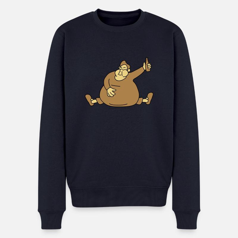 Fat Drunken Man - Männer Premium Bio Pullover - Navy