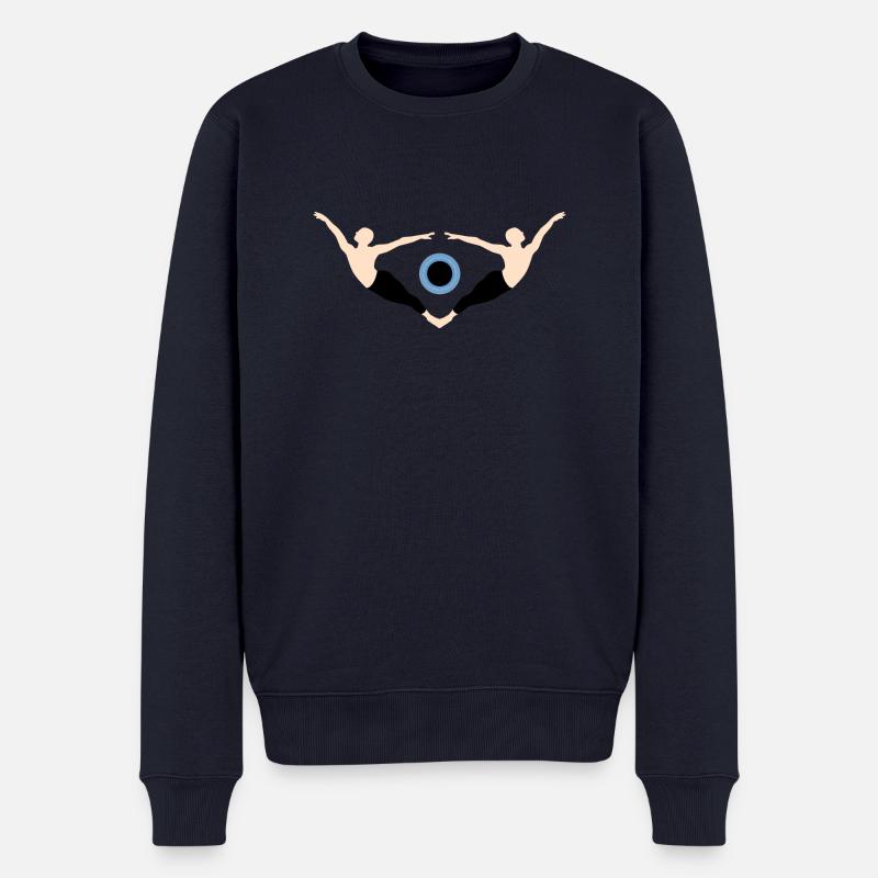 Auge - Männer Premium Bio Pullover - Navy