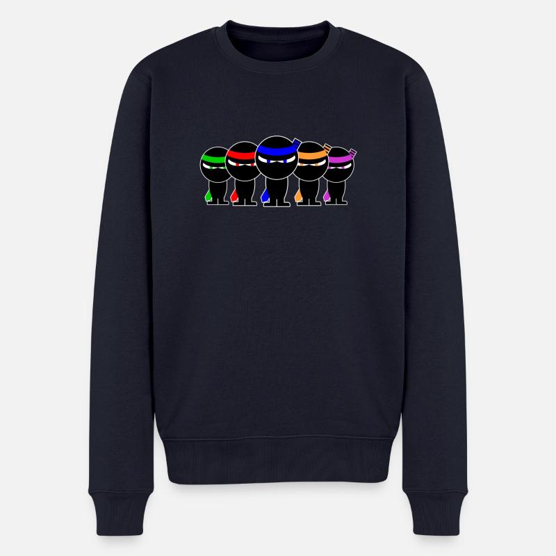 5 ninjas - Pull Premium bio Homme - bleu marine