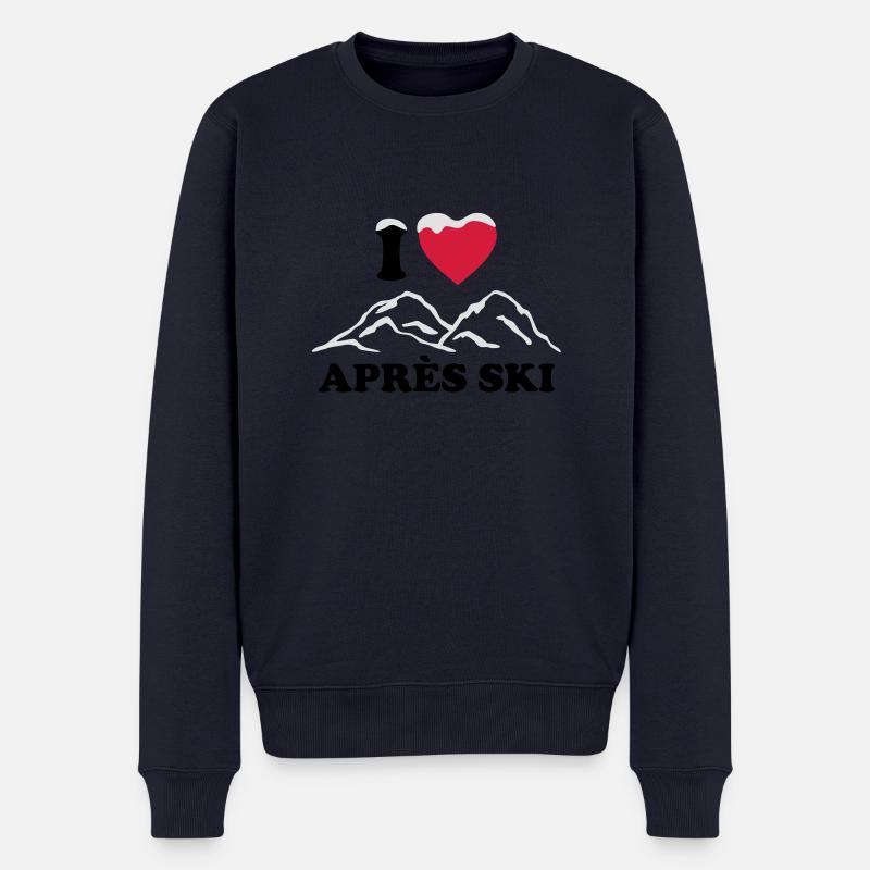 J'aime Apres Ski - Pull Premium bio Homme - bleu marine