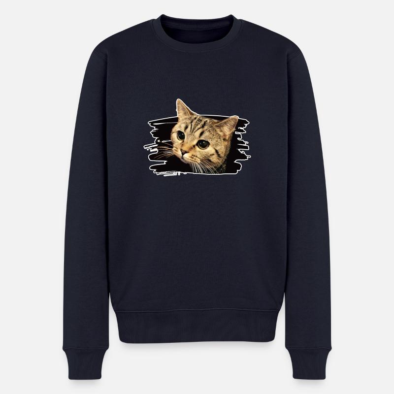 Bkh katze - Männer Premium Bio Pullover - Navy