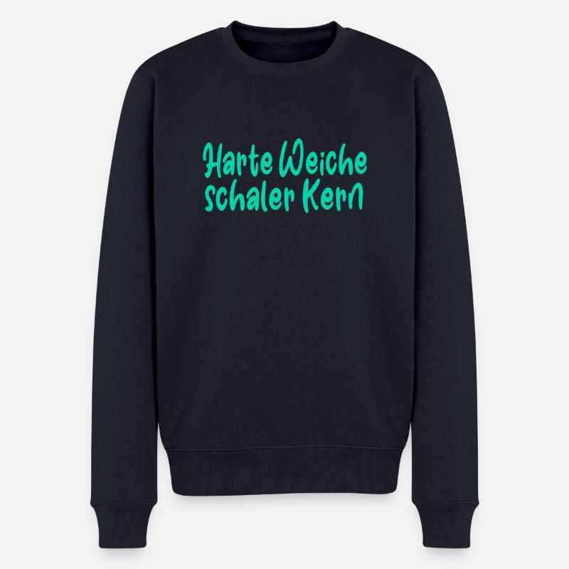 Harte Weiche schaler Kern - Männer Premium Bio Pullover - Navy