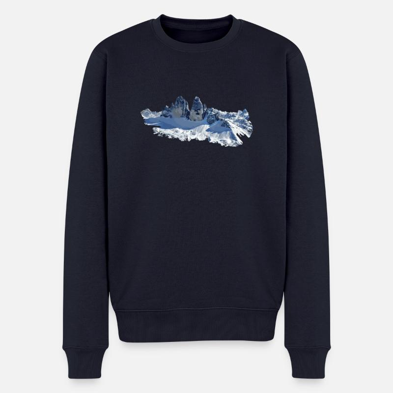 3 Peaks Création - Pull Premium bio Homme - bleu marine