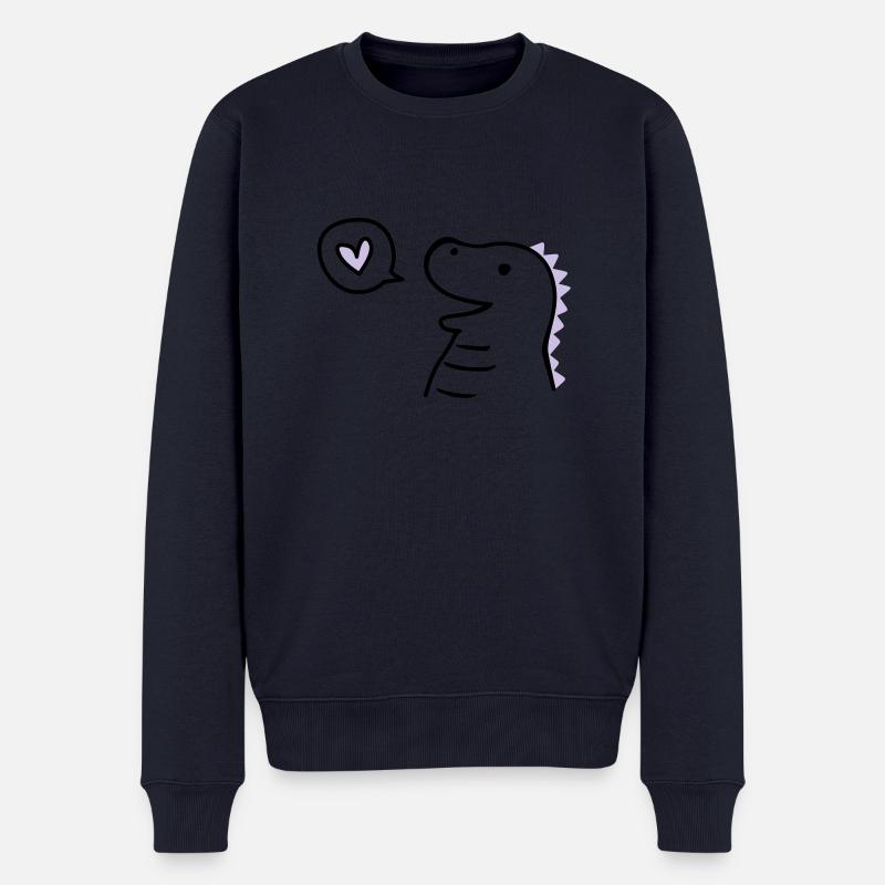 Cute Dino - Männer Premium Bio Pullover - Navy