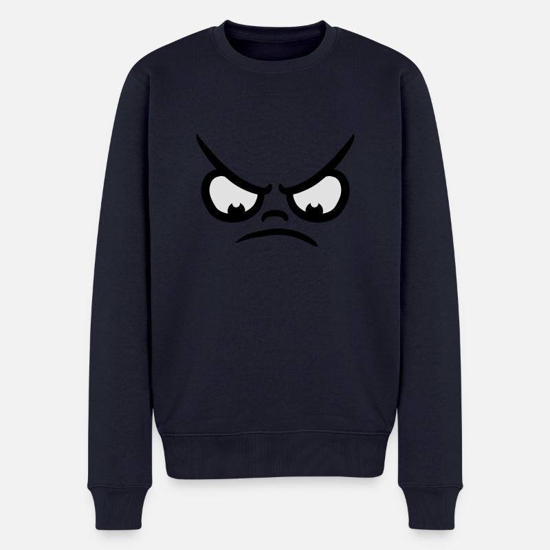 Angry Comic Face - Pull Premium bio Homme - bleu marine
