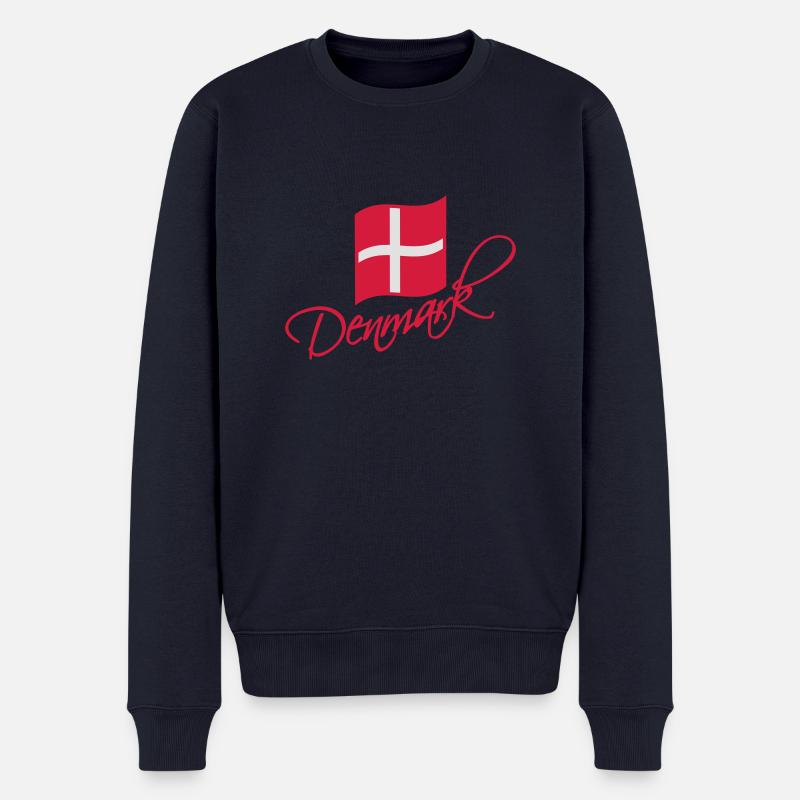 Denmark - Männer Premium Bio Pullover - Navy