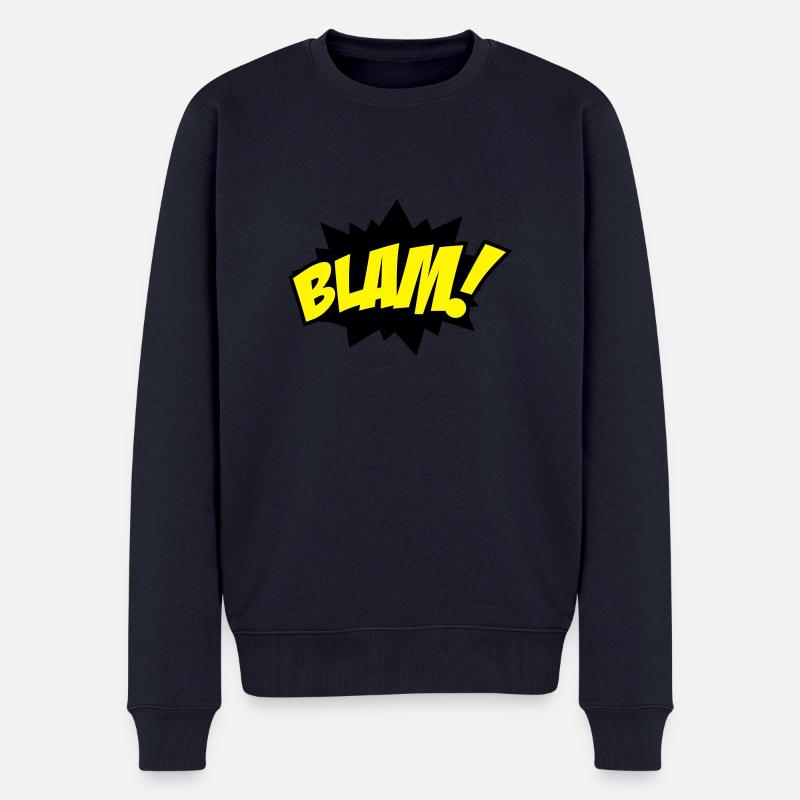 explosion - Pull Premium bio Homme - bleu marine