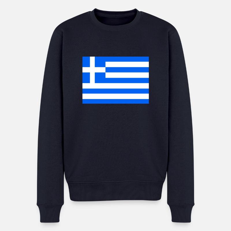 greece - Männer Premium Bio Pullover - Navy
