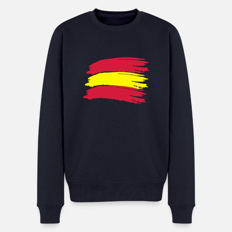 Flagge Spanien - Männer Premium Bio Pullover - Navy