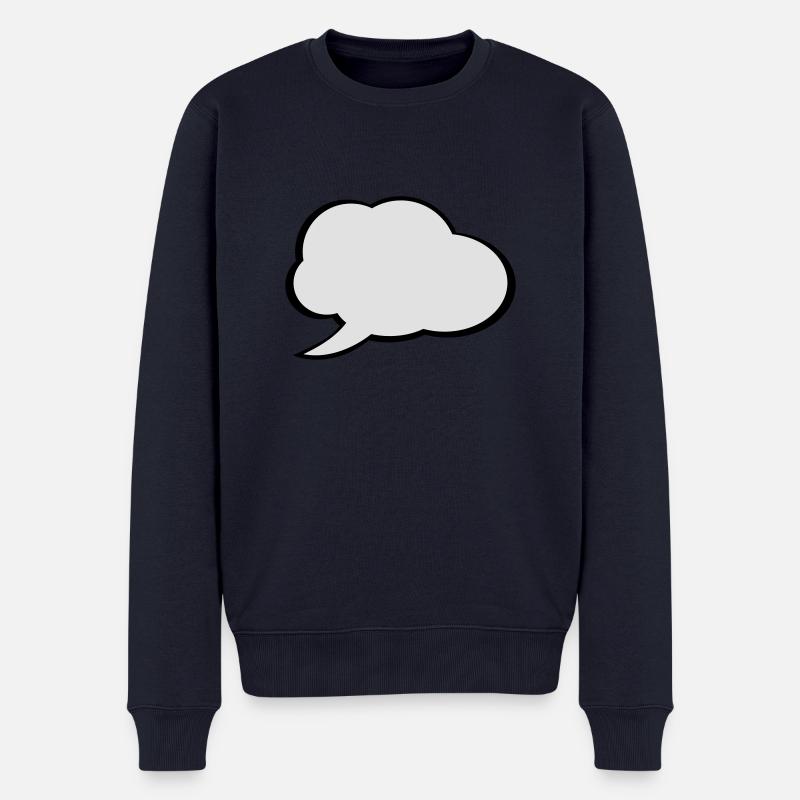 Speech Bubble - Männer Premium Bio Pullover - Navy