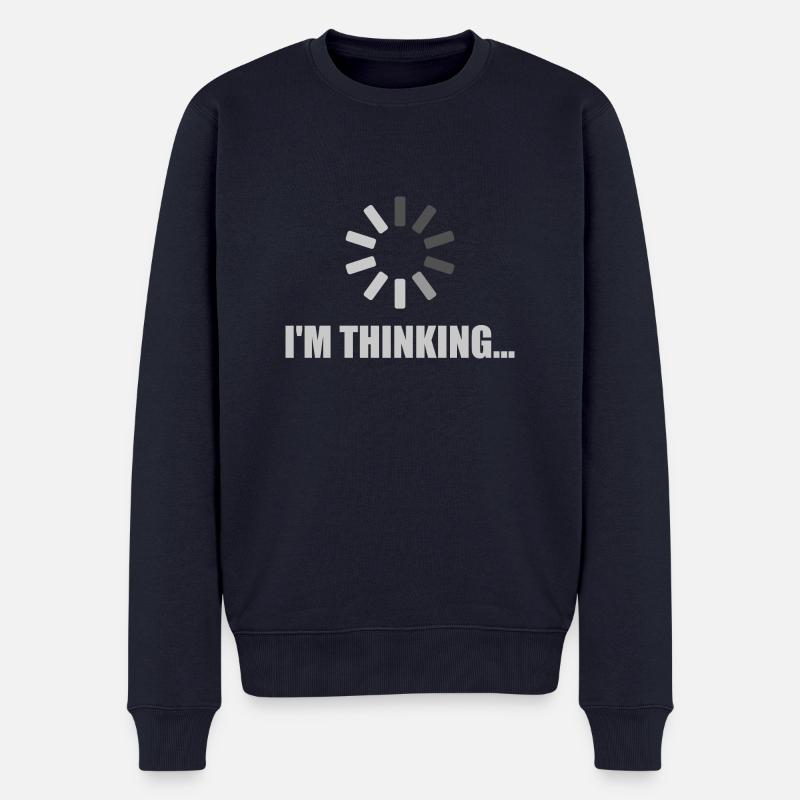 I'm Thinking - Loading Symbol - Männer Premium Bio Pullover - Navy