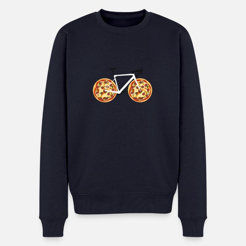 Pizzabike - Männer Premium Bio Pullover - Navy