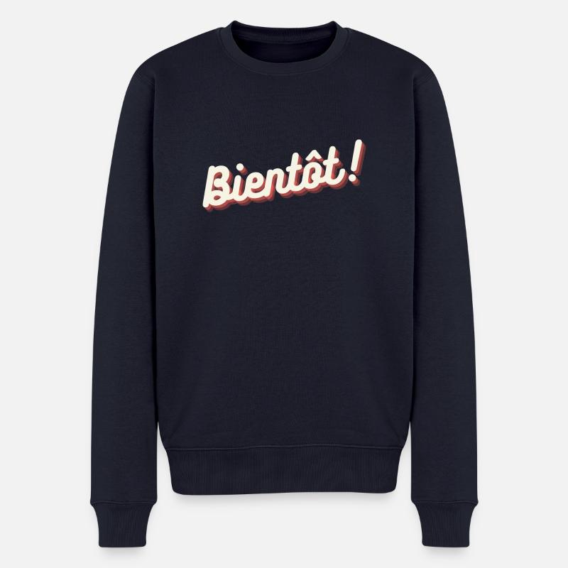Bientôt - Männer Premium Bio Pullover - Navy