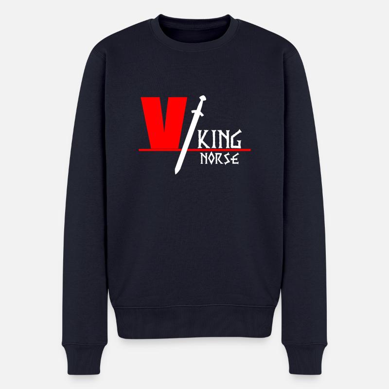 Wikinger-Nordisch - Männer Premium Bio Pullover - Navy