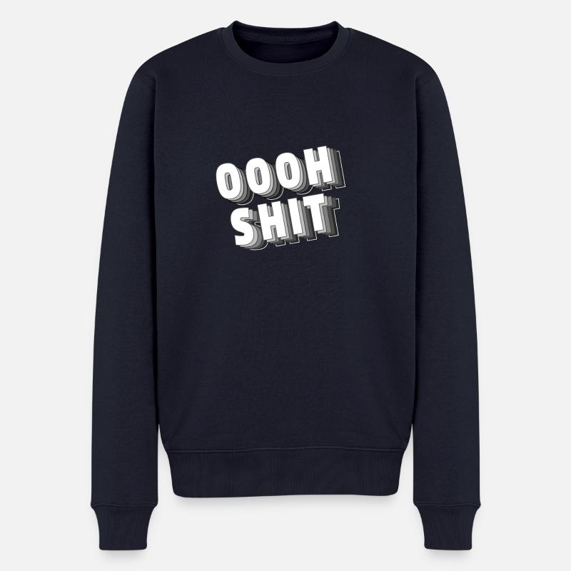 Oooh Shit - Männer Premium Bio Pullover - Navy
