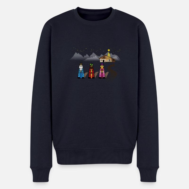 Heilige drei Könige - Männer Premium Bio Pullover - Navy
