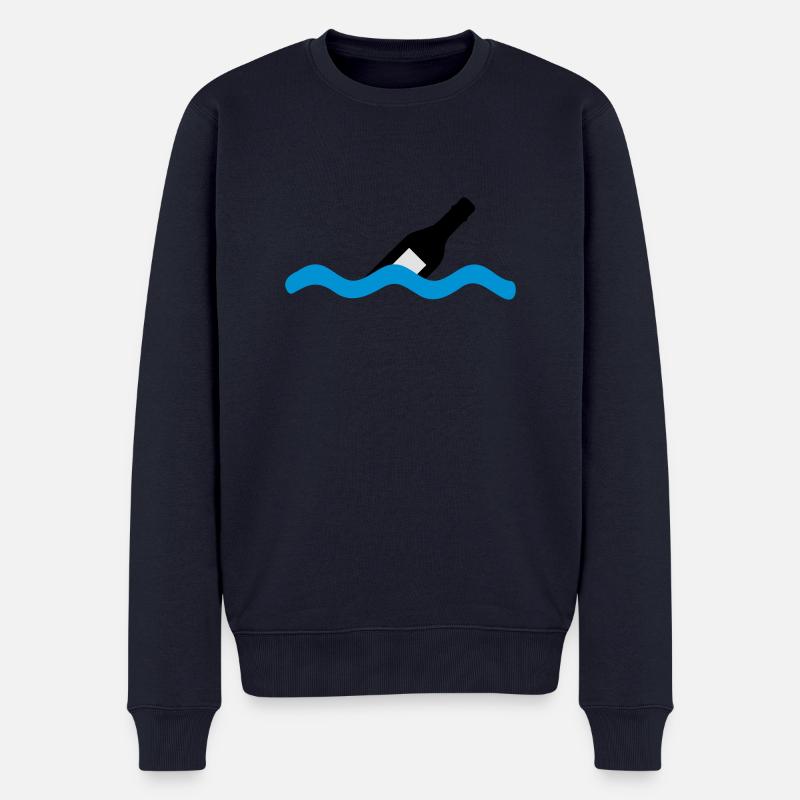 Flaschenpost - Männer Premium Bio Pullover - Navy